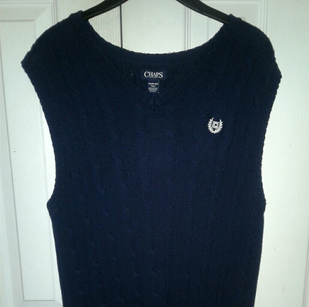 Chaps cotton v neck sweater vest